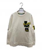 LACOSTEラコステ）の古着「ヘリテージワッペンクルーネックスウェット」｜アイボリー