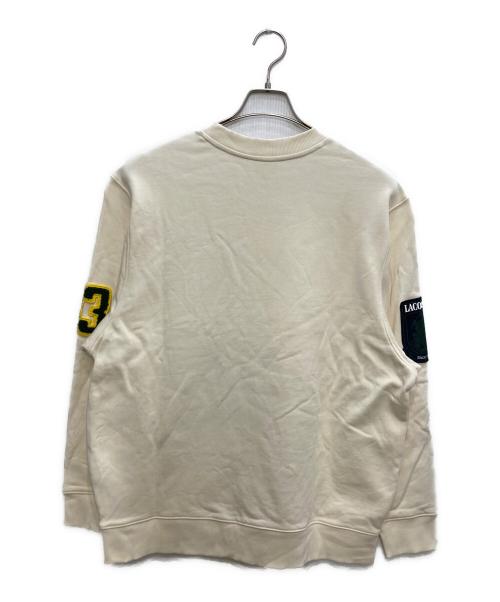 LACOSTE（ラコステ）LACOSTE (ラコステ) ヘリテージワッペンクルーネックスウェット アイボリー サイズ:Mの古着・服飾アイテム
