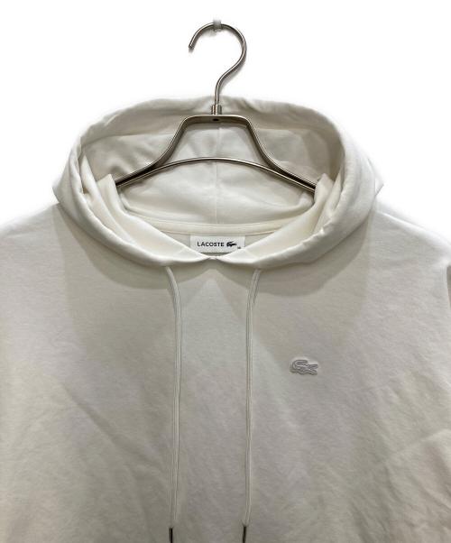 LACOSTE（ラコステ）LACOSTE (ラコステ) クールマックスミラノリブプルオーバーパーカ ホワイト サイズ:36の古着・服飾アイテム