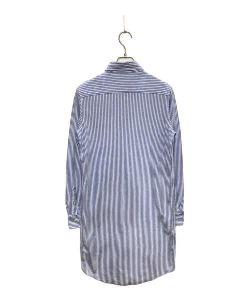 RALPH LAUREN（ラルフローレン）RALPH LAUREN (ラルフローレン) KNIT OXFORD ストライプシャツワンピース ブルー サイズ:Ｍの古着・服飾アイテム