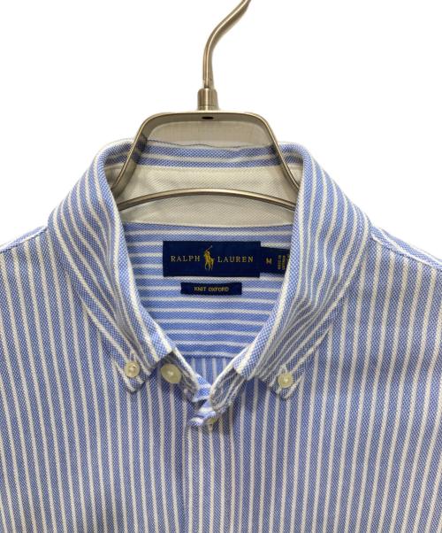 RALPH LAUREN（ラルフローレン）RALPH LAUREN (ラルフローレン) KNIT OXFORD ストライプシャツワンピース ブルー サイズ:Ｍの古着・服飾アイテム