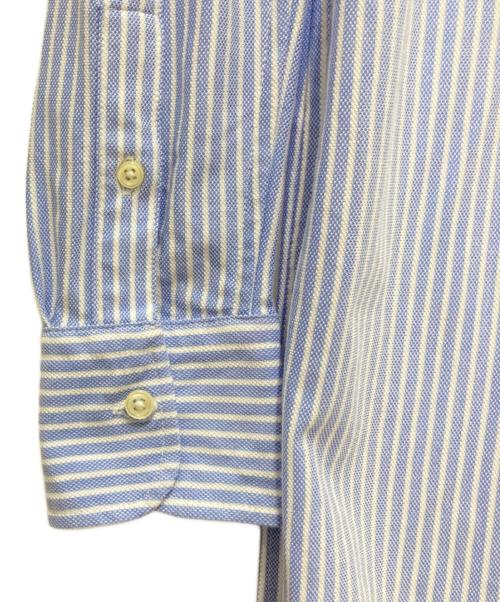 RALPH LAUREN（ラルフローレン）RALPH LAUREN (ラルフローレン) KNIT OXFORD ストライプシャツワンピース ブルー サイズ:Ｍの古着・服飾アイテム