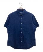 POLO RALPH LAURENポロ・ラルフローレン）の古着「シアサッカー半袖シャツ」｜ネイビー