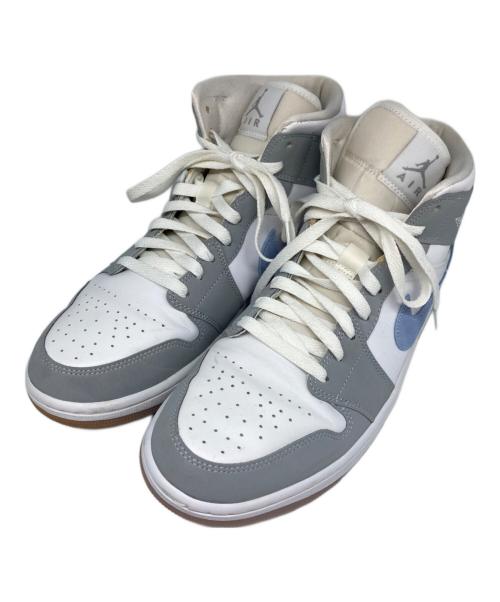 NIKE（ナイキ）NIKE (ナイキ) Women's Air Jordan 1 Mid グレー×ホワイト サイズ:US 11.5の古着・服飾アイテム
