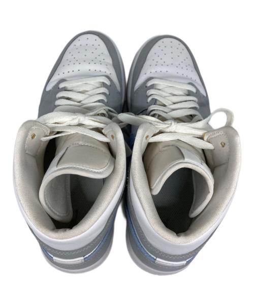 NIKE（ナイキ）NIKE (ナイキ) Women's Air Jordan 1 Mid グレー×ホワイト サイズ:US 11.5の古着・服飾アイテム