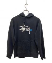 stussy（ステューシー）の古着「ロゴ刺繍パーカー」｜ブラック