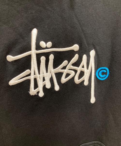 stussy（ステューシー）stussy (ステューシー) ロゴ刺繍パーカー ブラック サイズ:Mの古着・服飾アイテム