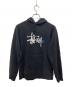 stussy（ステューシー）の古着「ロゴ刺繍パーカー」｜ブラック