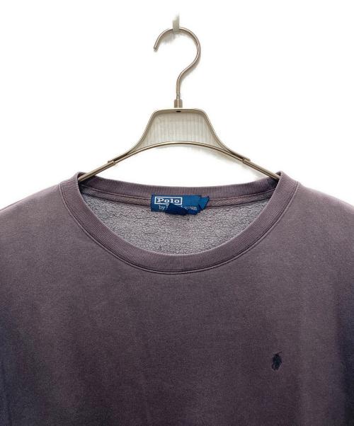 POLO RALPH LAUREN（ポロ・ラルフローレン）POLO RALPH LAUREN (ポロ・ラルフローレン) サンフェードクルーネックスウェット ネイビー サイズ:Lの古着・服飾アイテム