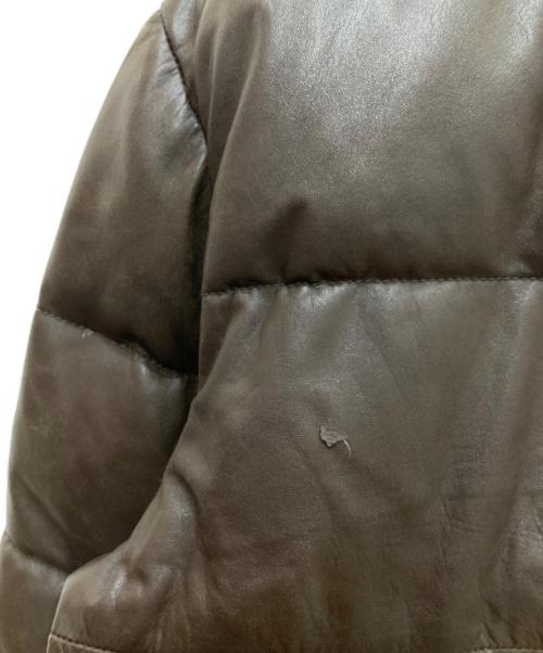 AVIREX（アヴィレックス）AVIREX (アヴィレックス) ラムレザーダウンジャケット ブラウン サイズ:2XLの古着・服飾アイテム