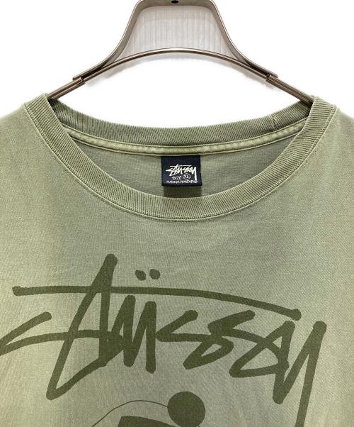 stussy（ステューシー）stussy (ステューシー) プリントTシャツ グリーン サイズ:XLの古着・服飾アイテム