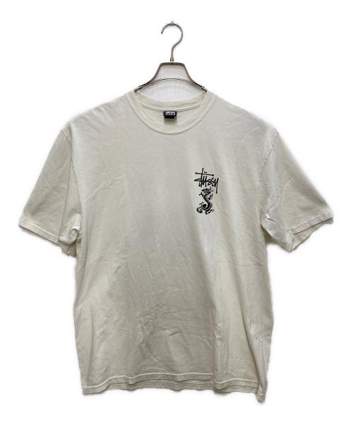 stussy（ステューシー）stussy (ステューシー) プリントTシャツ ホワイト サイズ:XLの古着・服飾アイテム