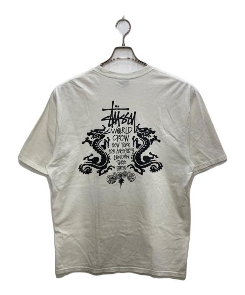 stussy（ステューシー）stussy (ステューシー) プリントTシャツ ホワイト サイズ:XLの古着・服飾アイテム