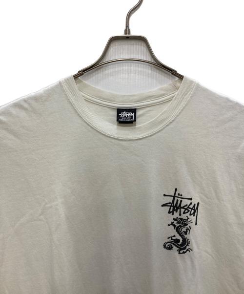 stussy（ステューシー）stussy (ステューシー) プリントTシャツ ホワイト サイズ:XLの古着・服飾アイテム