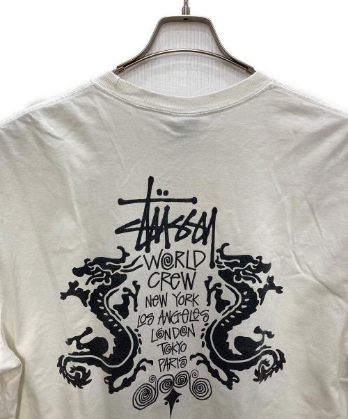stussy（ステューシー）stussy (ステューシー) プリントTシャツ ホワイト サイズ:XLの古着・服飾アイテム
