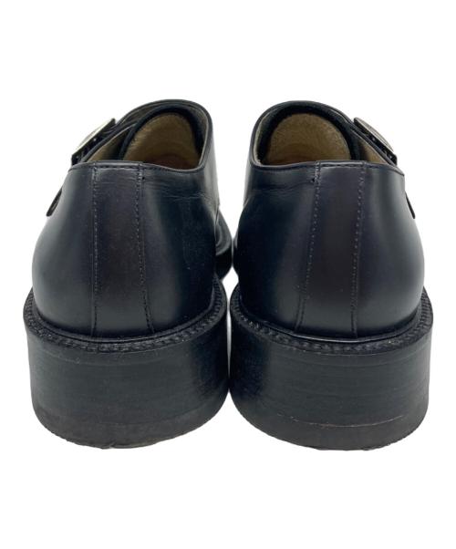 J.CREW（ジェイクルー）J.CREW (ジェイクルー) スクエアトゥモンクストラップシューズ ブラック サイズ:25 1/2の古着・服飾アイテム