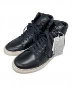 BURBERRY BLACK LABELバーバリーブラックレーベル）の古着「ハイカットレザースニーカー」｜ブラック