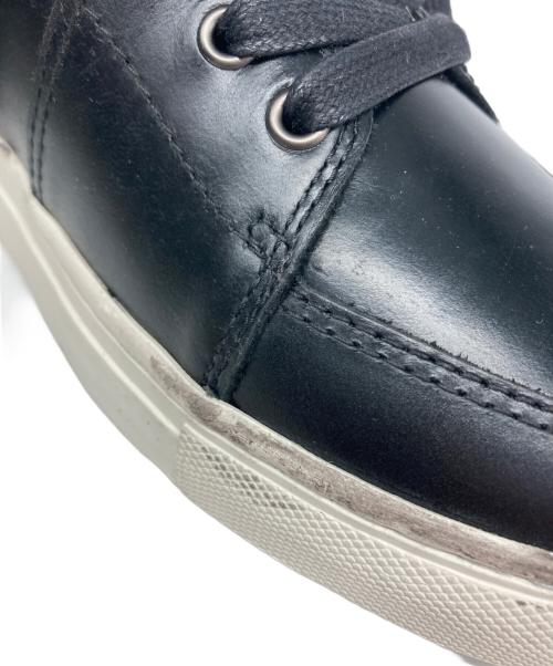 BURBERRY BLACK LABEL（バーバリーブラックレーベル）BURBERRY BLACK LABEL (バーバリーブラックレーベル) ハイカットレザースニーカー ブラック サイズ:SIZE 09-1の古着・服飾アイテム