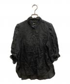 Pale Juteペールジュート）の古着「Classic frill shirt」｜ブラック