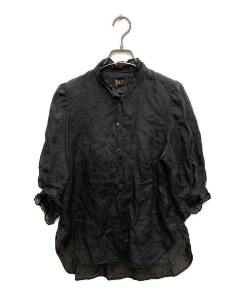 Pale Jute（ペールジュート）Pale Jute (ペールジュート) Classic frill shirt ブラック サイズ:Ｍの古着・服飾アイテム
