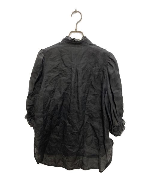 Pale Jute（ペールジュート）Pale Jute (ペールジュート) Classic frill shirt ブラック サイズ:Ｍの古着・服飾アイテム