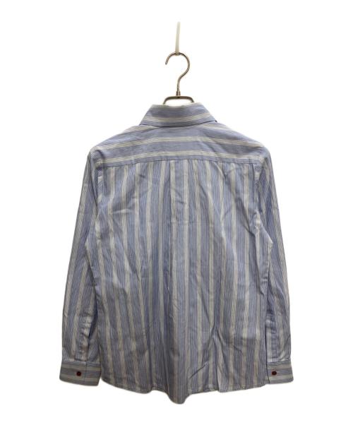 Vivienne Westwood RED LABEL（ヴィヴィアンウエストウッドレッドレーベル）Vivienne Westwood RED LABEL (ヴィヴィアンウエストウッドレッドレーベル) フリルプリントシャツ ブルー サイズ:3の古着・服飾アイテム
