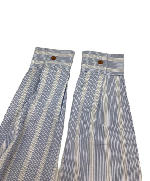 Vivienne Westwood RED LABEL（ヴィヴィアンウエストウッドレッドレーベル）Vivienne Westwood RED LABEL (ヴィヴィアンウエストウッドレッドレーベル) フリルプリントシャツ ブルー サイズ:3の古着・服飾アイテム