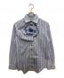 Vivienne Westwood RED LABEL（ヴィヴィアンウエストウッドレッドレーベル）の古着「フリルプリントシャツ」｜ブルー