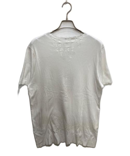 Maison Margiela（メゾンマルジェラ）Maison Margiela (メゾンマルジェラ) V Neck Cutting T Shirt ホワイト サイズ:Ⅿの古着・服飾アイテム