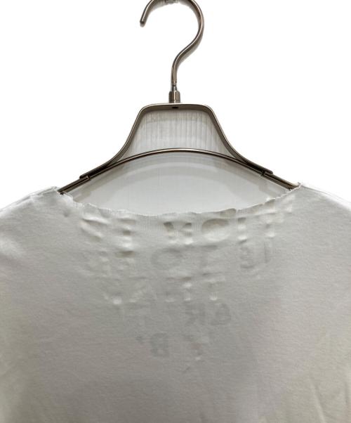 Maison Margiela（メゾンマルジェラ）Maison Margiela (メゾンマルジェラ) V Neck Cutting T Shirt ホワイト サイズ:Ⅿの古着・服飾アイテム
