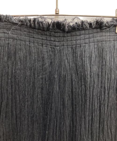 MM6 Maison Margiela（エムエムシックスメゾンマルジェラ）MM6 Maison Margiela (エムエムシックスメゾンマルジェラ) 切りっぱなし プリーツパンツ ブラック サイズ:40の古着・服飾アイテム
