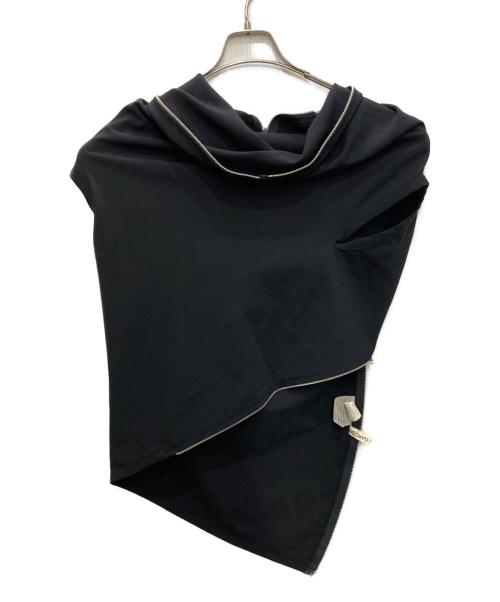 COMME des GARCONS（コムデギャルソン）COMME des GARCONS (コムデギャルソン) 変形ジップデザインベスト ブラック サイズ:Ｍの古着・服飾アイテム