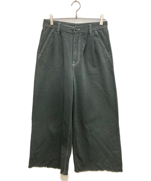 MM6 Maison Margiela（エムエムシックスメゾンマルジェラ）MM6 Maison Margiela (エムエムシックスメゾンマルジェラ) ホツレ加工デニムパンツ グレー サイズ:42の古着・服飾アイテム