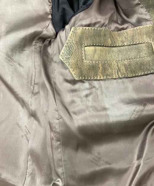GOLDEN GOOSE（ゴールデングース）GOLDEN GOOSE (ゴールデングース) ヴィンテージ加工ダブルライダースジャケット ベージュ サイズ:ＸＳの古着・服飾アイテム