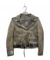 GOLDEN GOOSE（ゴールデングース）の古着「ヴィンテージ加工ダブルライダースジャケット」｜ベージュ