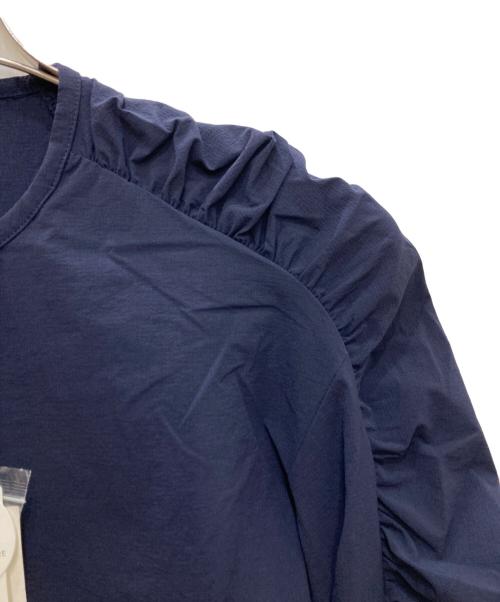 HEREIAM（ヘレイアム）HEREIAM (ヘレイアム) ギャザーロングスリーブブラウス ネイビー サイズ:F 未使用品の古着・服飾アイテム