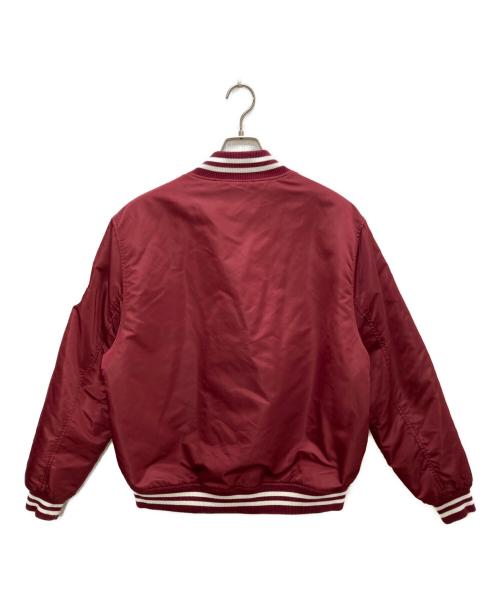 A BATHING APE（アベイシングエイプ）A BATHING APE (アベイシングエイプ) B.A. Collegiate Nylon Varsity Jacket ボルドー サイズ:Lの古着・服飾アイテム