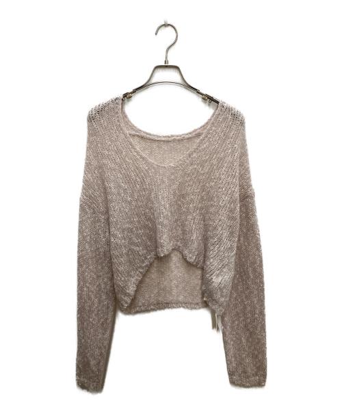 Snidel（スナイデル）Snidel (スナイデル) スラブニットセットシアーワンピ ピンク サイズ:SIZE0 未使用品の古着・服飾アイテム