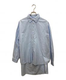 CELERI×DEUXIEME CLASSE（セルリ×ドゥーズィエム クラス）の古着「コットンロングシャツ」｜ブルー