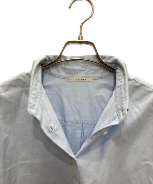 CELERI（セルリ）CELERI (セルリ) DEUXIEME CLASSE (ドゥーズィエム クラス) コットンロングシャツ ブルー サイズ:Fの古着・服飾アイテム