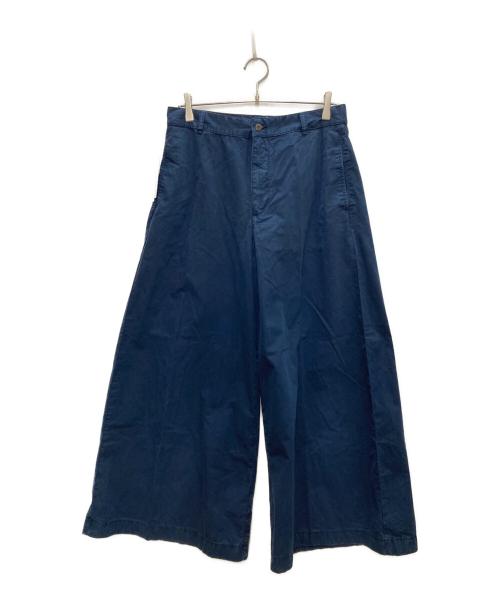 POLO RALPH LAUREN（ポロ・ラルフローレン）POLO RALPH LAUREN (ポロ・ラルフローレン) コットン リラックス ワイドレッグ パンツ ネイビー サイズ:6 未使用品の古着・服飾アイテム