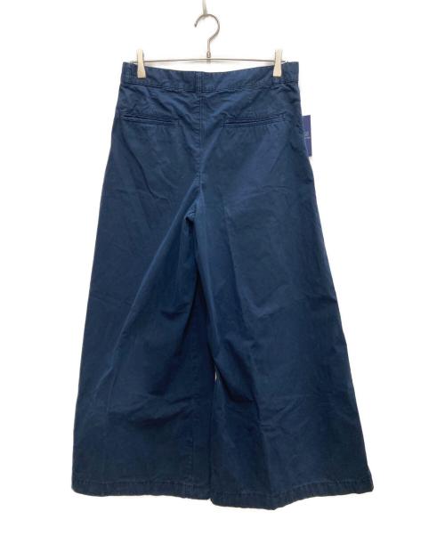 POLO RALPH LAUREN（ポロ・ラルフローレン）POLO RALPH LAUREN (ポロ・ラルフローレン) コットン リラックス ワイドレッグ パンツ ネイビー サイズ:6 未使用品の古着・服飾アイテム