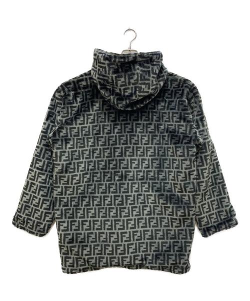 FENDI JEANS（フェンディ ジーンズ）FENDI JEANS (フェンディ ジーンズ) ヴィンテージ ズッカ柄リバーシブルボアジャケット グレー サイズ:不明の古着・服飾アイテム
