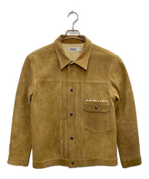 SEQUEL（シークエル）SEQUEL (シークエル) FRAGMENTS (フラグメント) カウレザー スウェードジャケット ベージュ サイズ:Ｌの古着・服飾アイテム