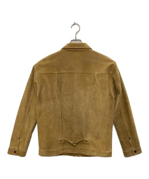 SEQUEL（シークエル）SEQUEL (シークエル) FRAGMENTS (フラグメント) カウレザー スウェードジャケット ベージュ サイズ:Ｌの古着・服飾アイテム