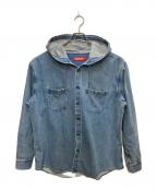SUPREMEシュプリーム）の古着「HOODED DENIM SHIRT」｜インディゴ