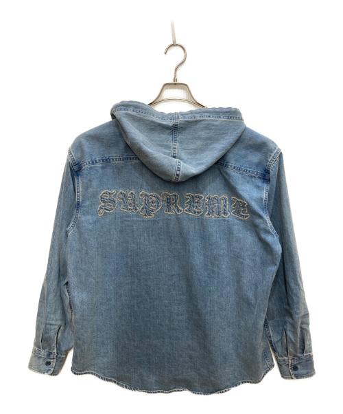 SUPREME（シュプリーム）SUPREME (シュプリーム) HOODED DENIM SHIRT インディゴ サイズ:Ｍの古着・服飾アイテム