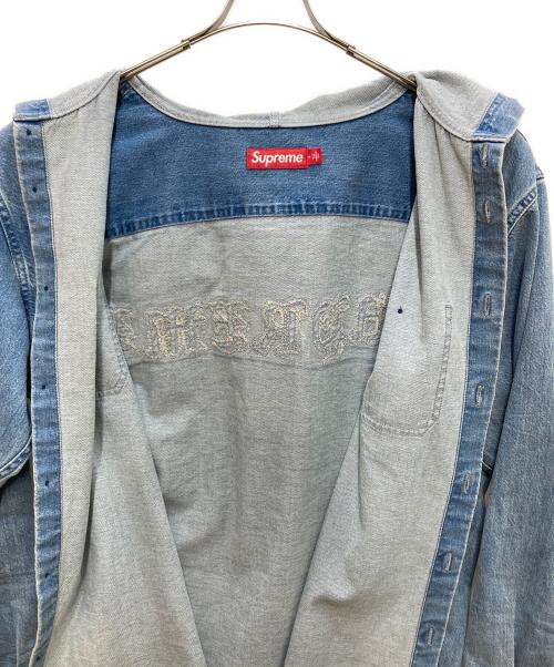 SUPREME（シュプリーム）SUPREME (シュプリーム) HOODED DENIM SHIRT インディゴ サイズ:Ｍの古着・服飾アイテム