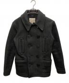 BROWN'S BEACH JACKETブラウンズビーチジャケット）の古着「Pコート」｜ブラック