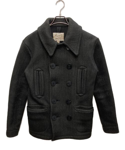 BROWN'S BEACH JACKET（ブラウンズビーチジャケット）BROWN'S BEACH JACKET (ブラウンズビーチジャケット) Pコート ブラック サイズ:40の古着・服飾アイテム